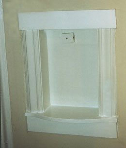 Phone alcove in hall
